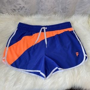 Fila Sport Blue Coral Athletic Running Shorts M